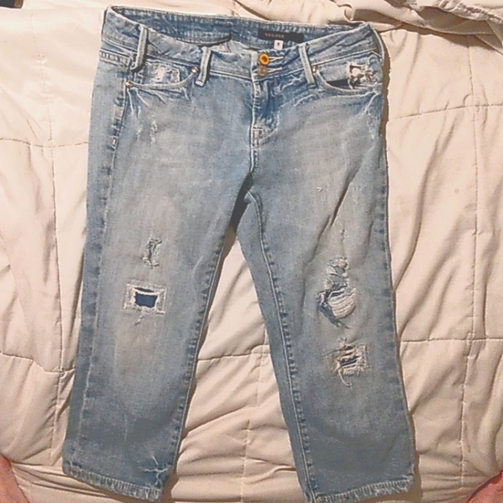 Womens DISTRESSED Vigoss Capris Size 5